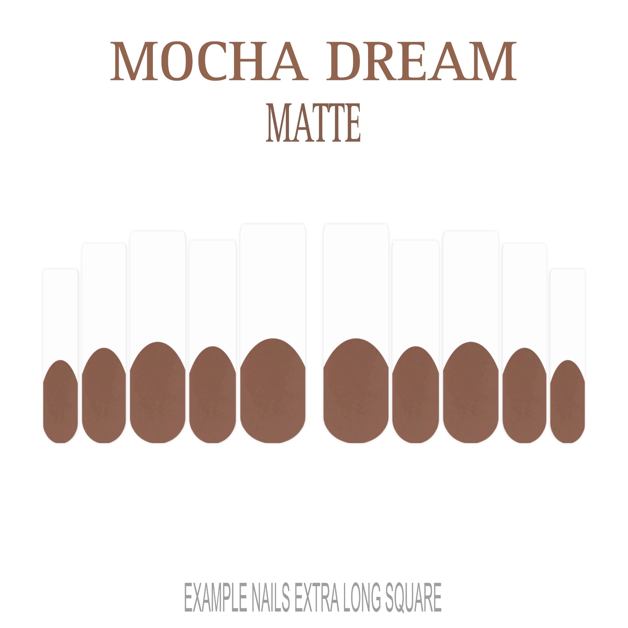 Mocha Dream mocha French tip nails
