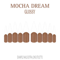 Mocha Dream mocha French tip nails