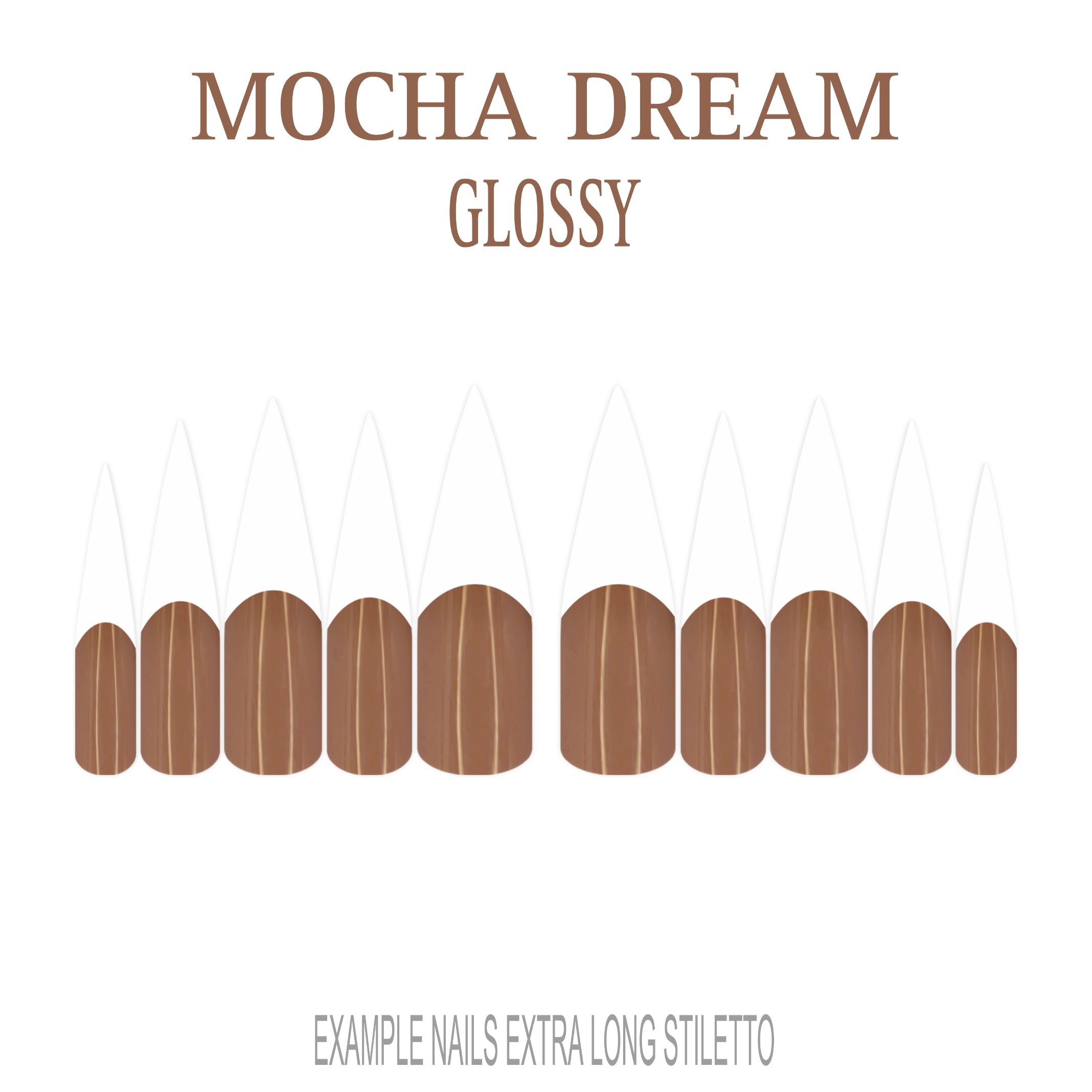 Mocha Dream mocha French tip nails