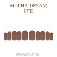 Mocha Dream mocha French tip nails