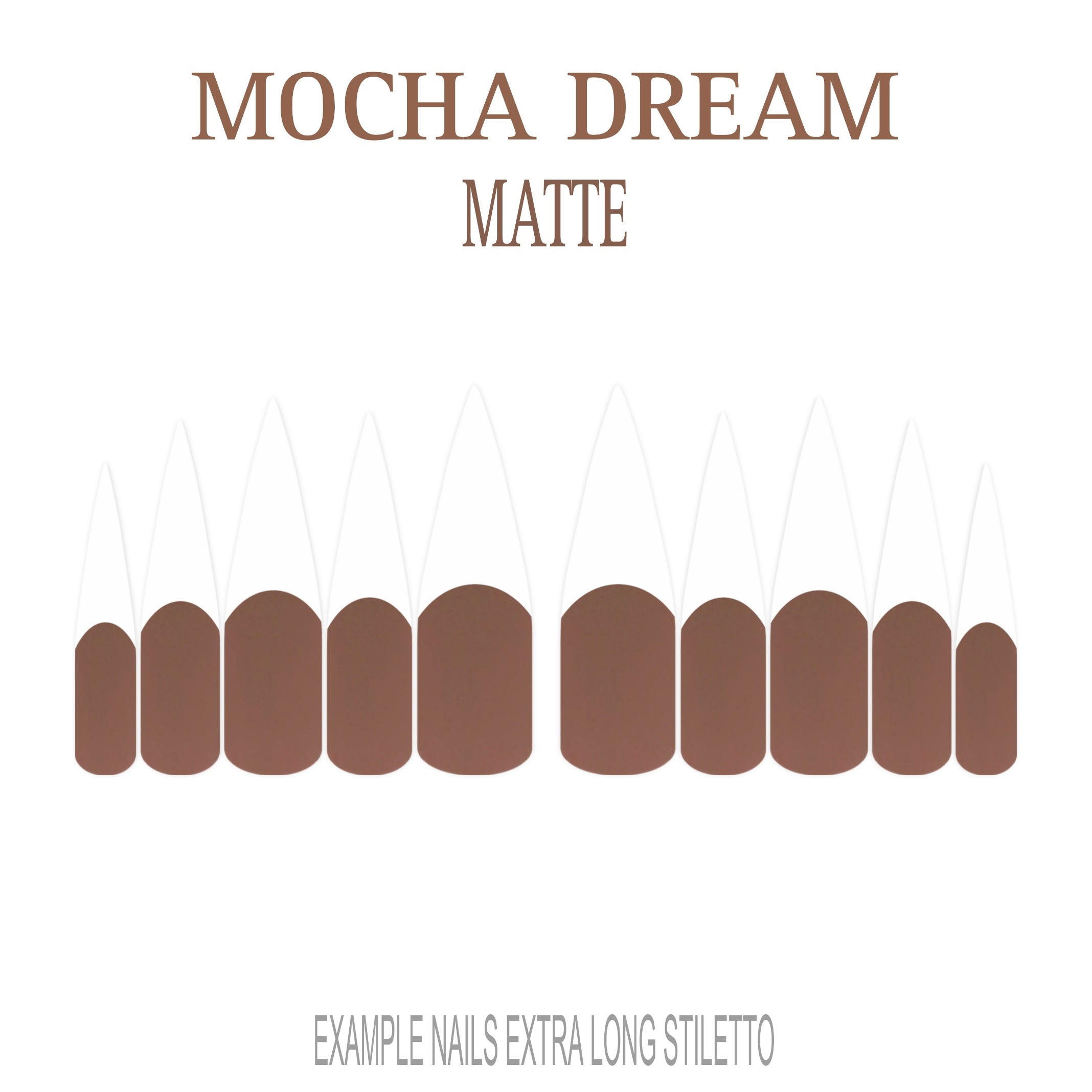 Mocha Dream mocha French tip nails