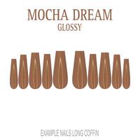 Mocha Dream mocha brown press-on nails