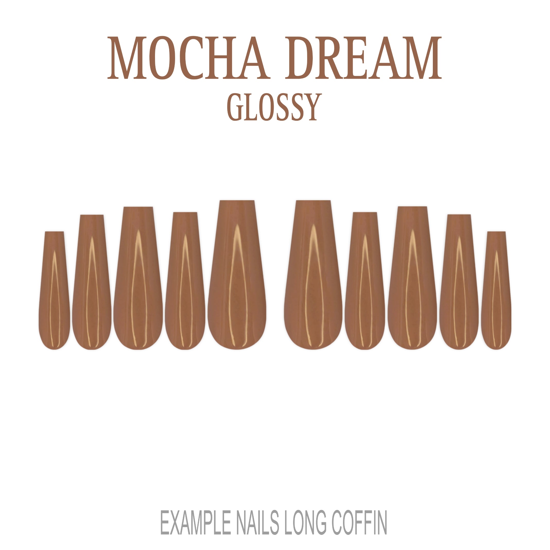 Mocha Dream mocha brown press-on nails