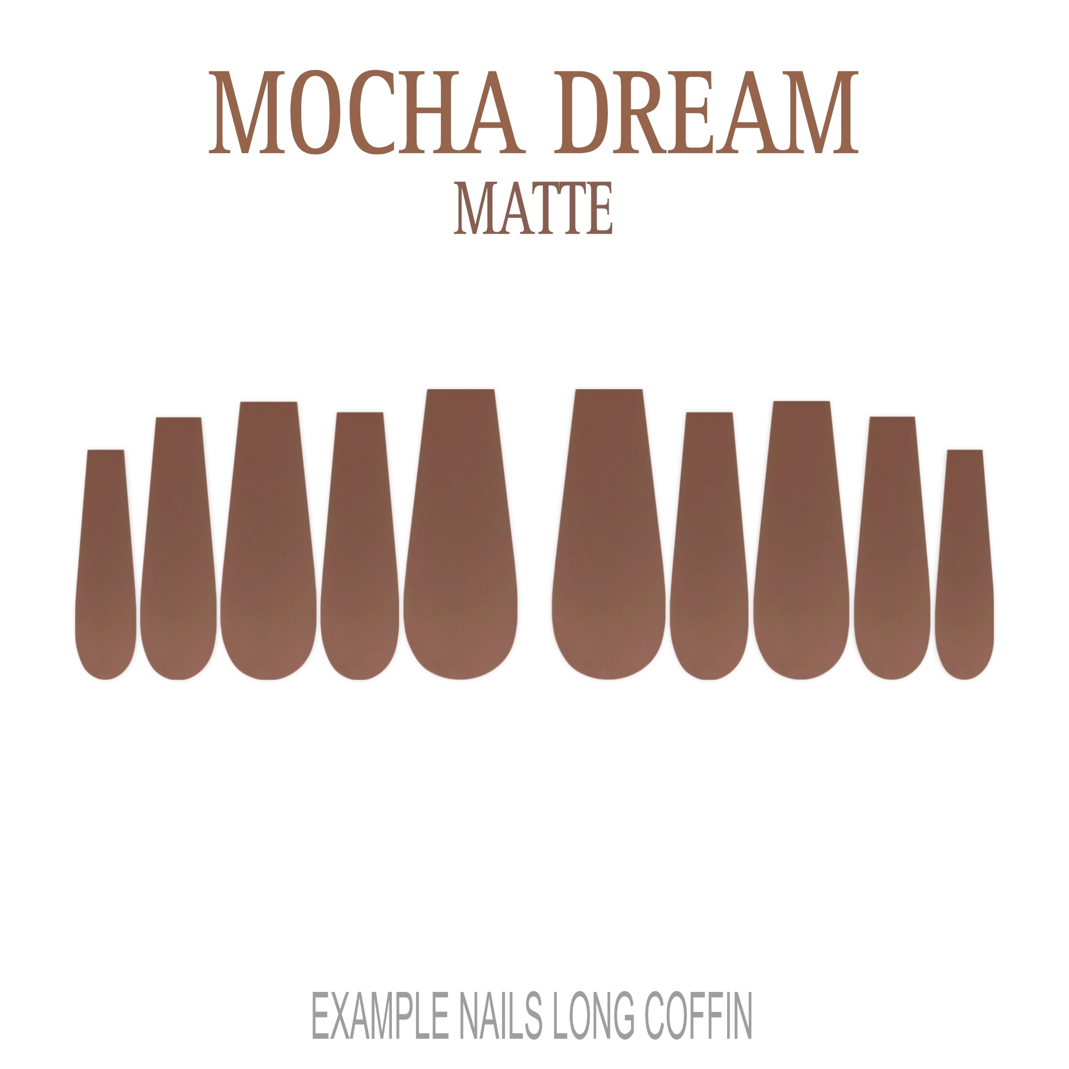 Mocha Dream mocha brown press-on nails