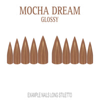 Mocha Dream mocha brown press-on nails