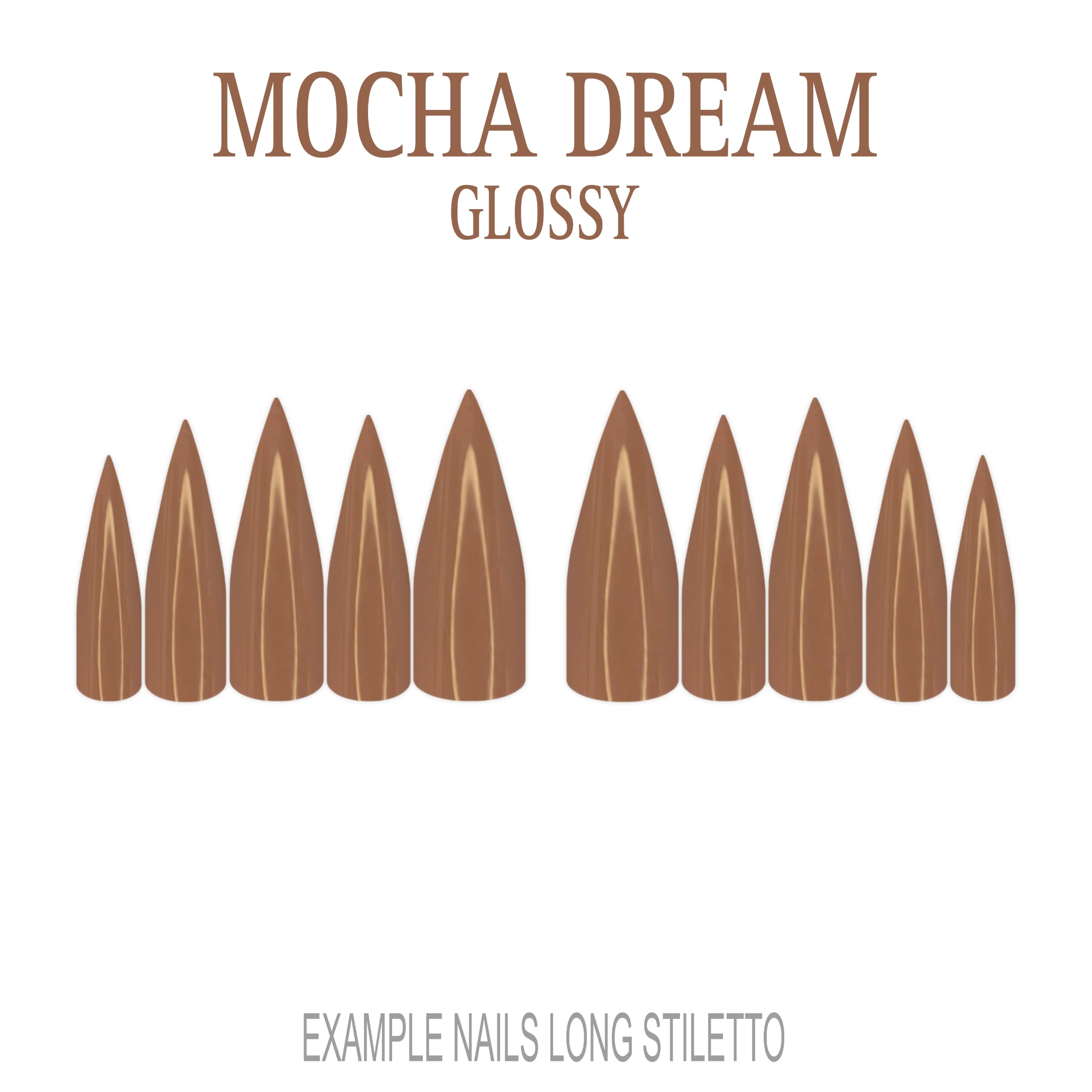 Mocha Dream mocha brown press-on nails