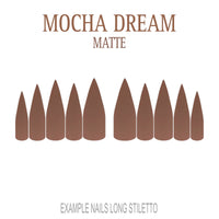 Mocha Dream mocha brown press-on nails