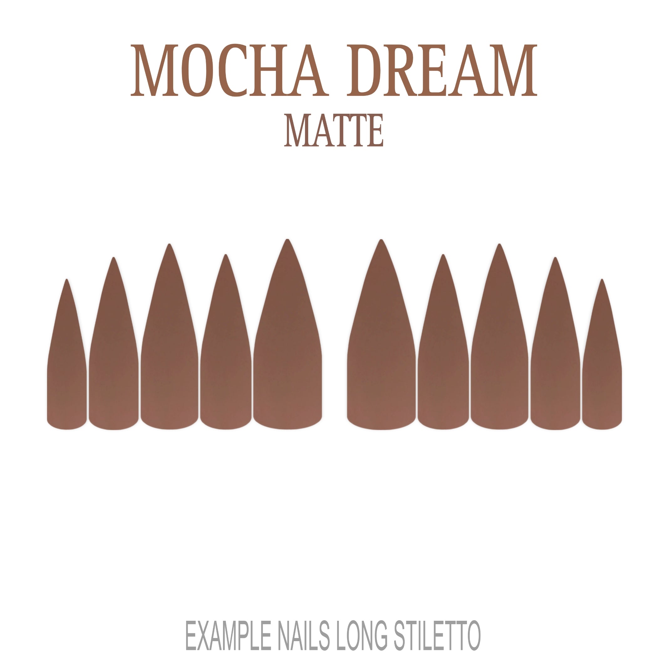 Mocha Dream mocha brown press-on nails
