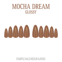 Mocha Dream mocha brown press-on nails