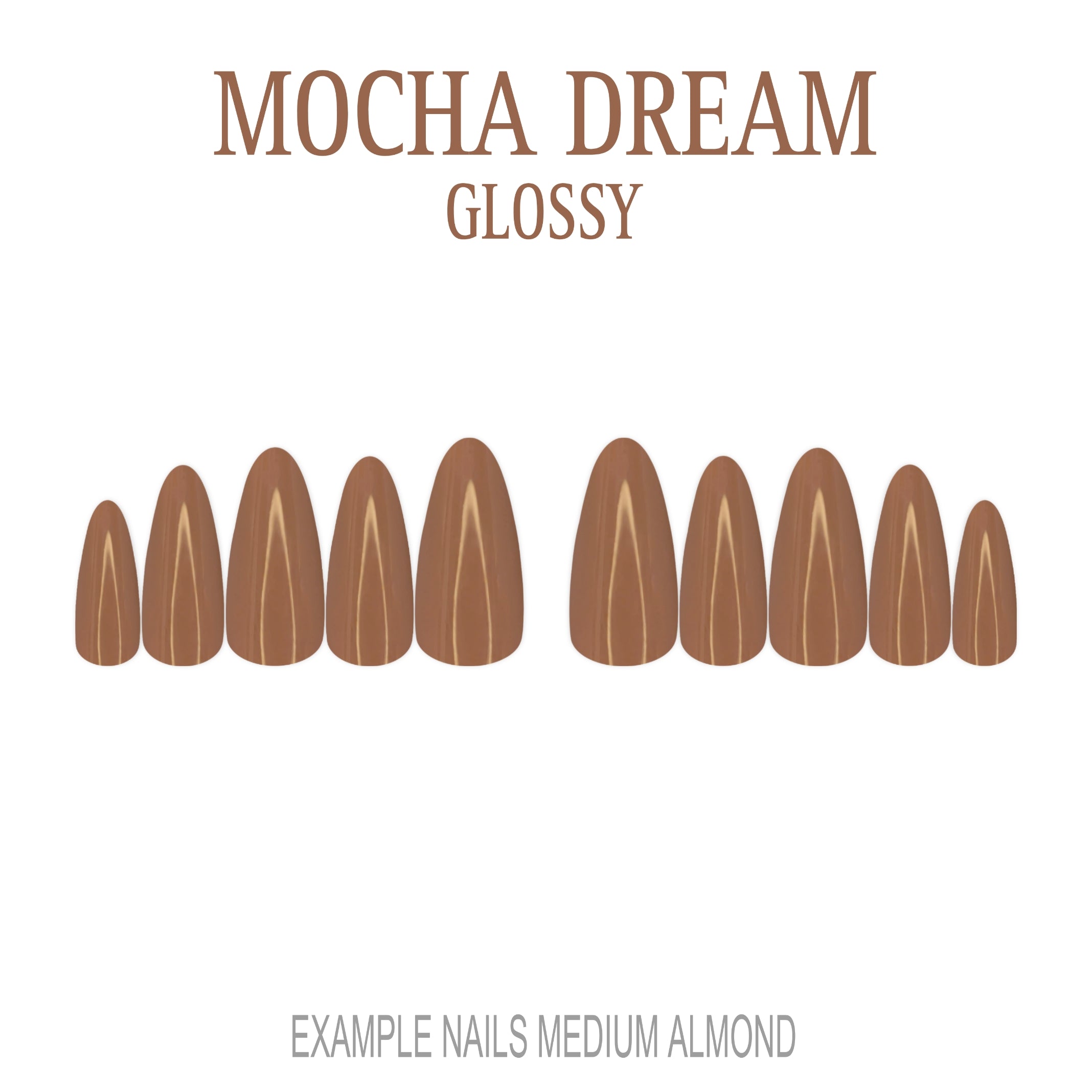 Mocha Dream mocha brown press-on nails