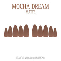 Mocha Dream mocha brown press-on nails