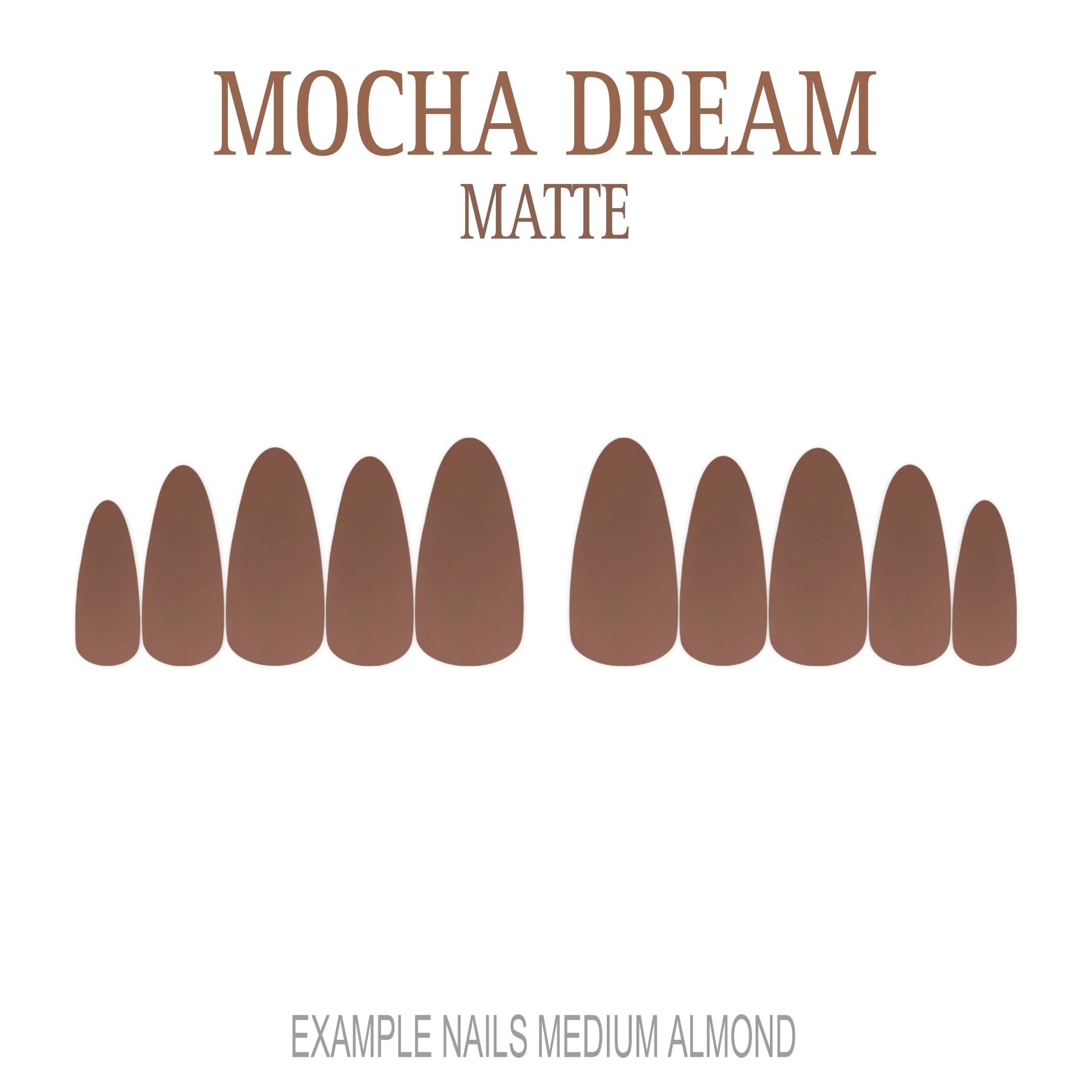 Mocha Dream mocha brown press-on nails