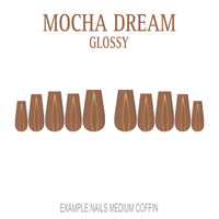 Mocha Dream mocha brown press-on nails
