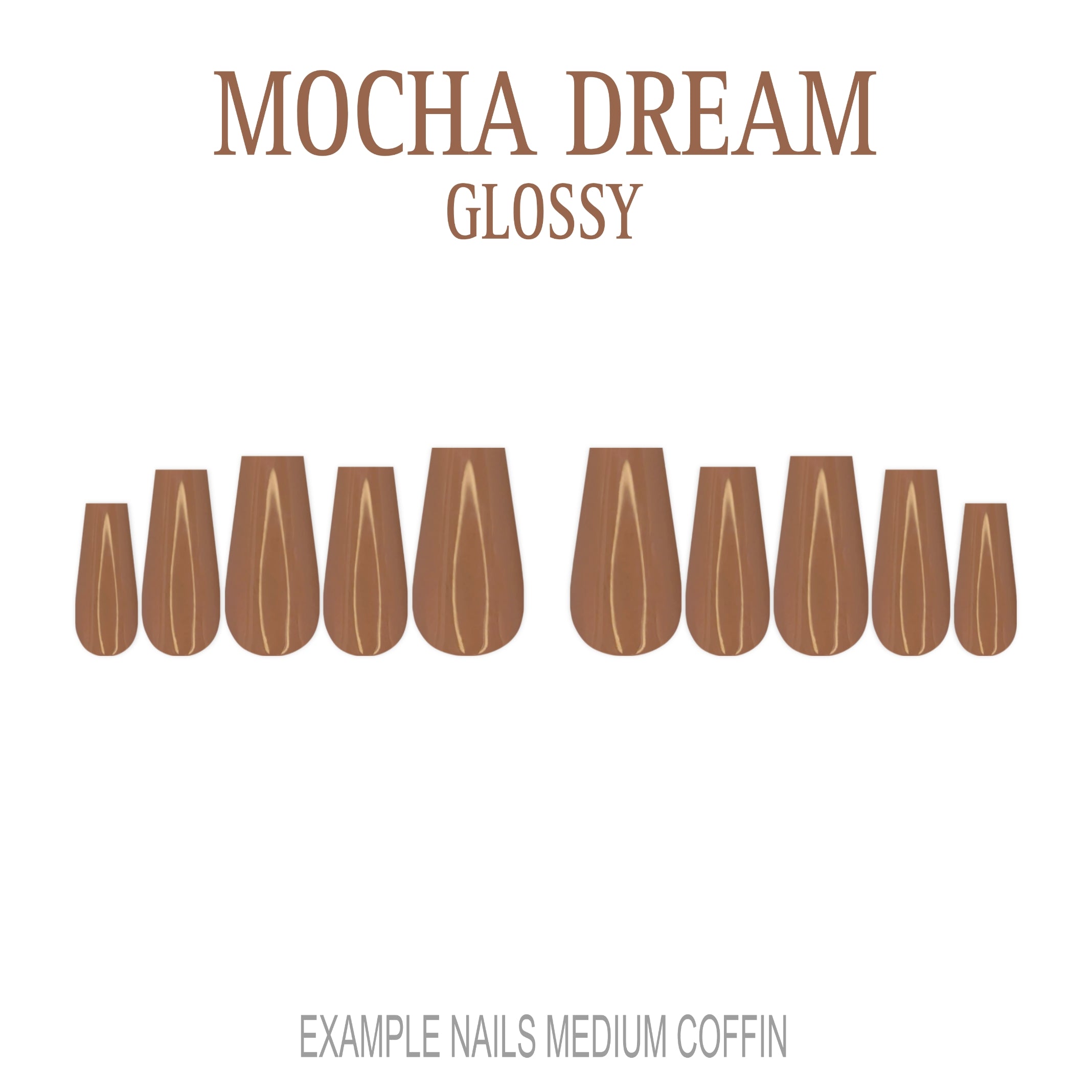 Mocha Dream mocha brown press-on nails