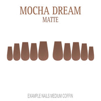 Mocha Dream mocha brown press-on nails