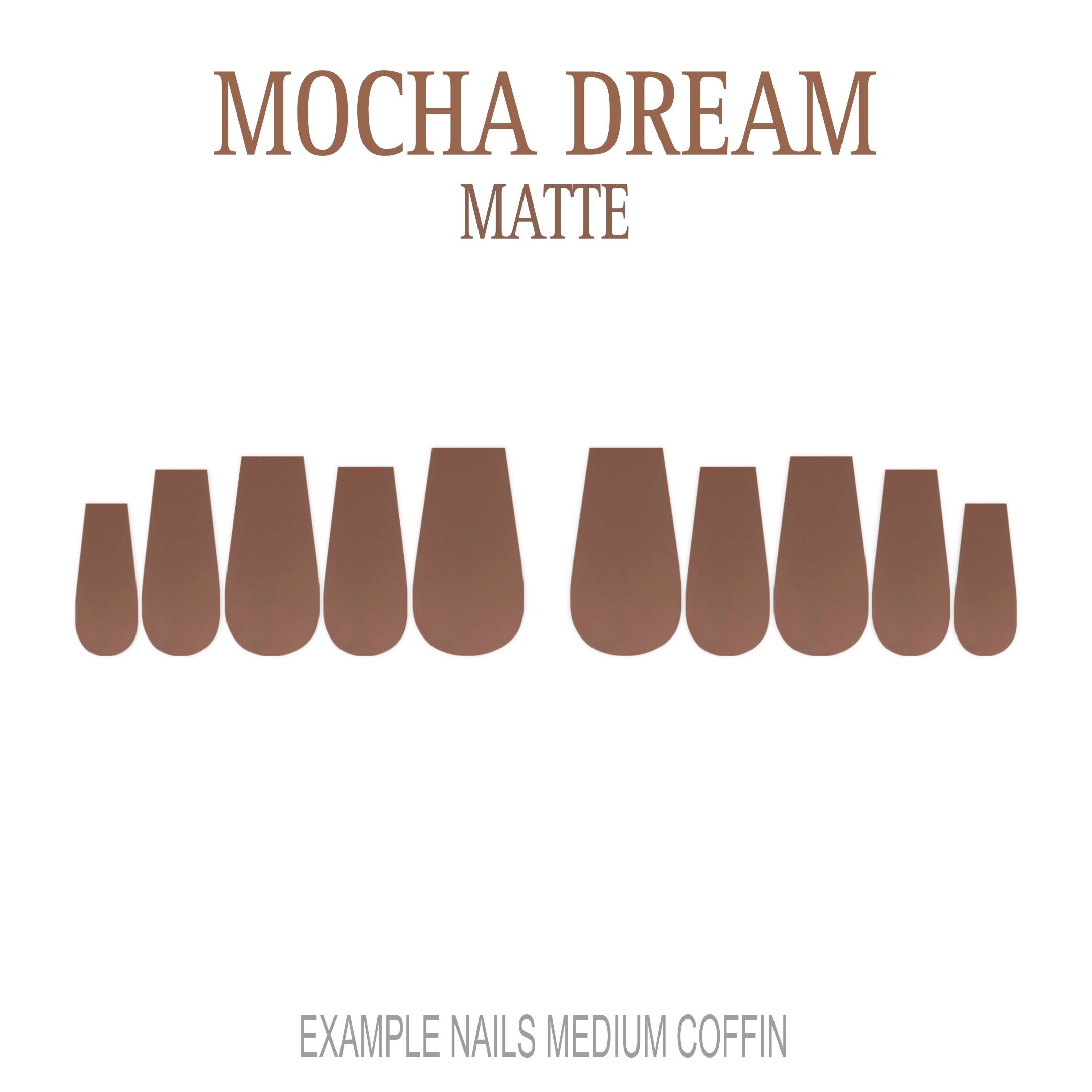 Mocha Dream mocha brown press-on nails
