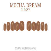 Mocha Dream mocha brown press-on nails