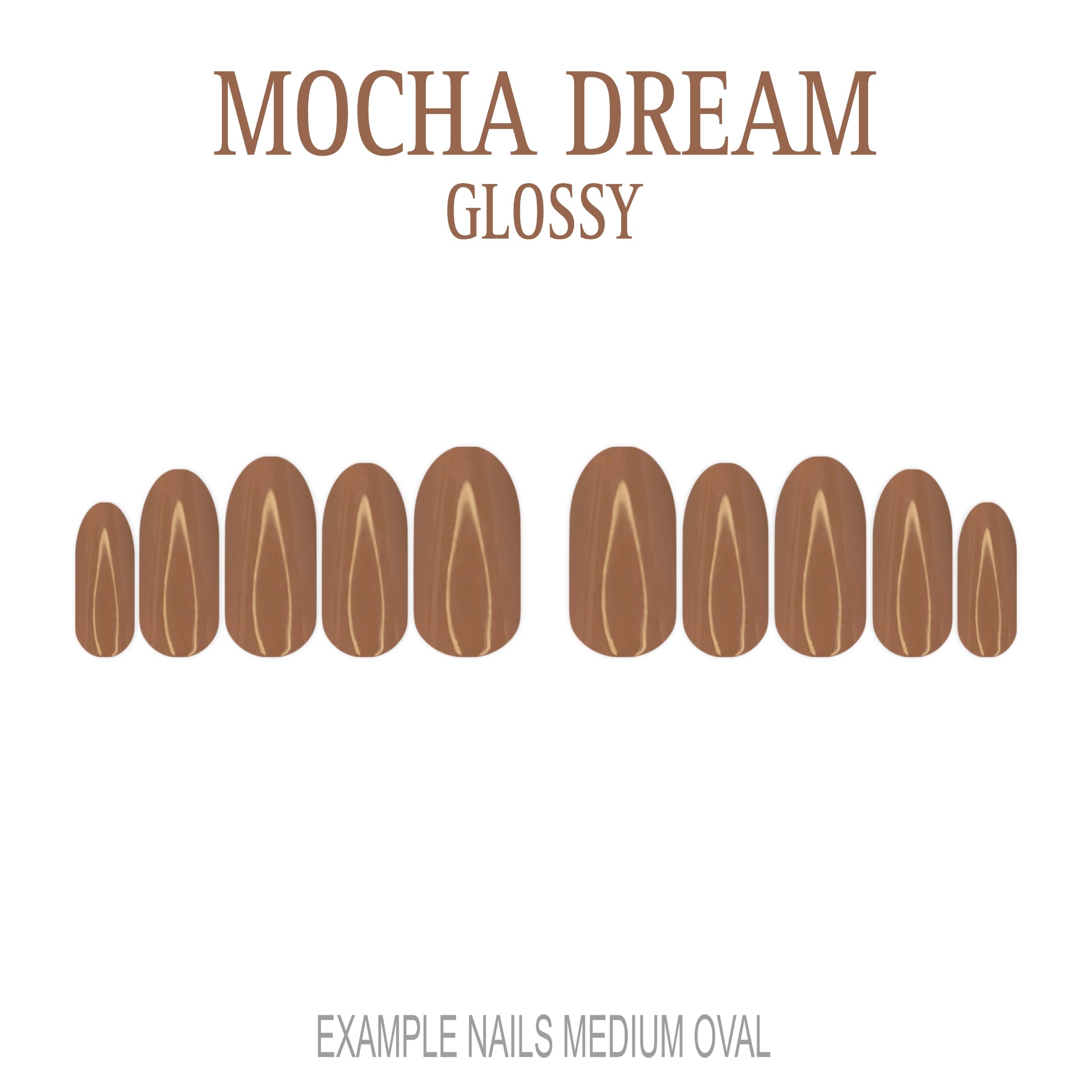 Mocha Dream mocha brown press-on nails
