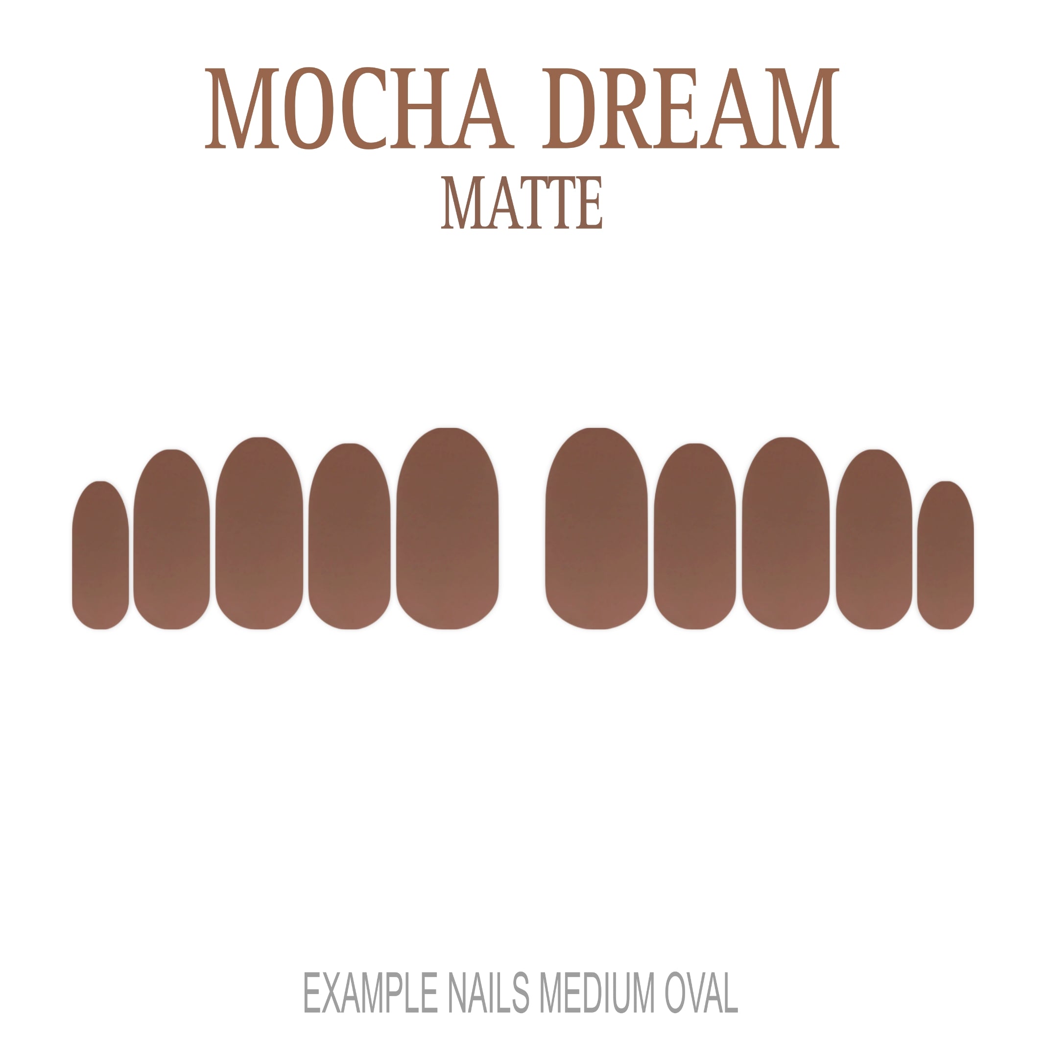 Mocha Dream mocha brown press-on nails