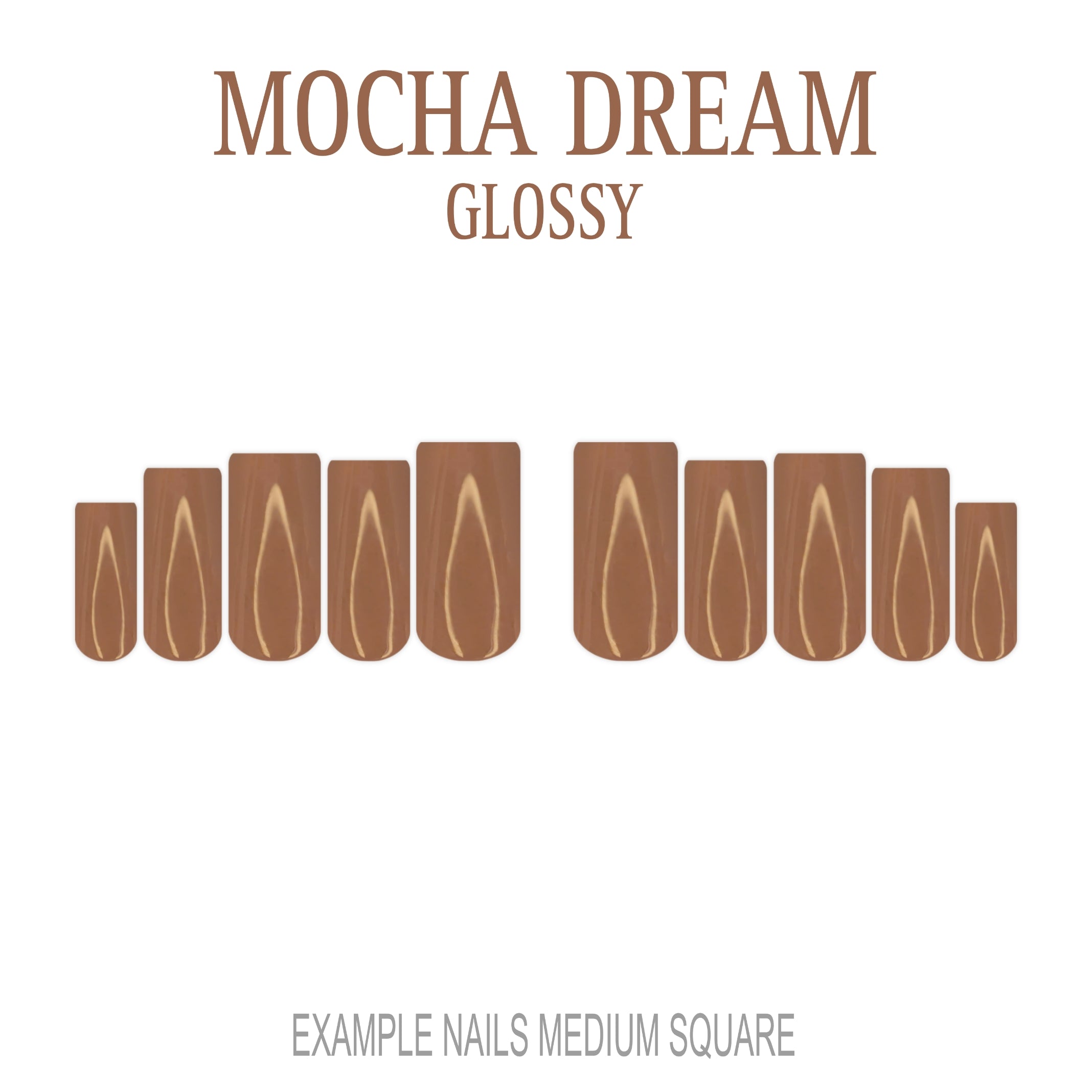 Mocha Dream mocha brown press-on nails