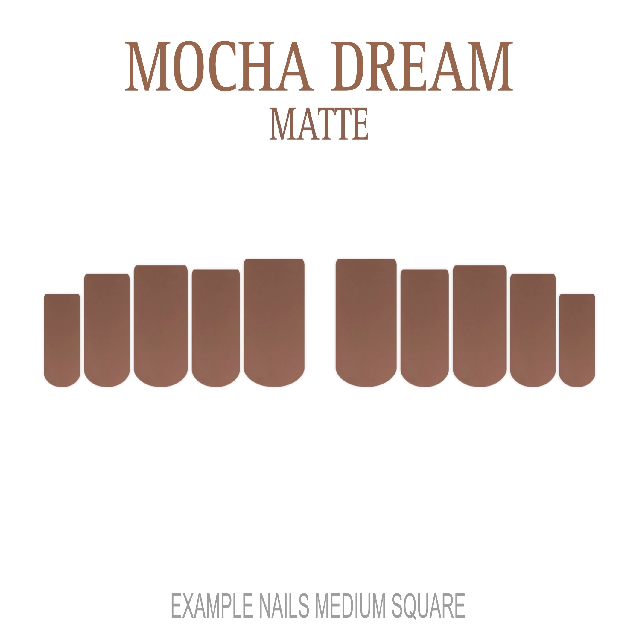 Mocha Dream mocha brown press-on nails