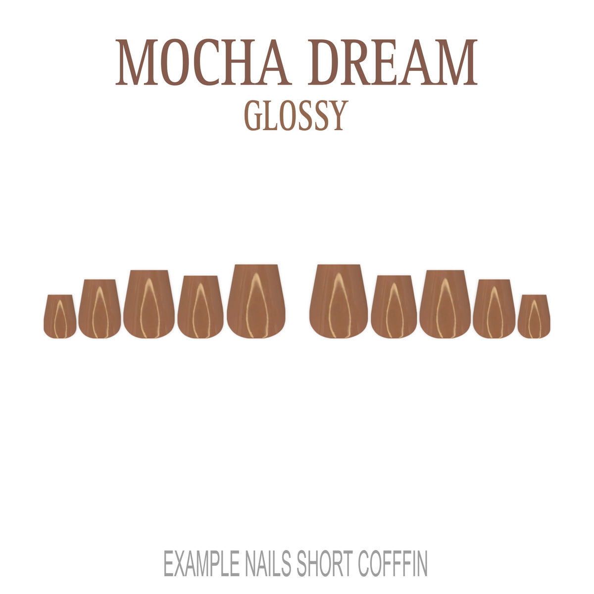 Mocha Dream mocha brown press-on nails