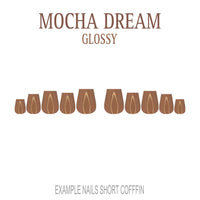 Mocha Dream mocha brown press-on nails