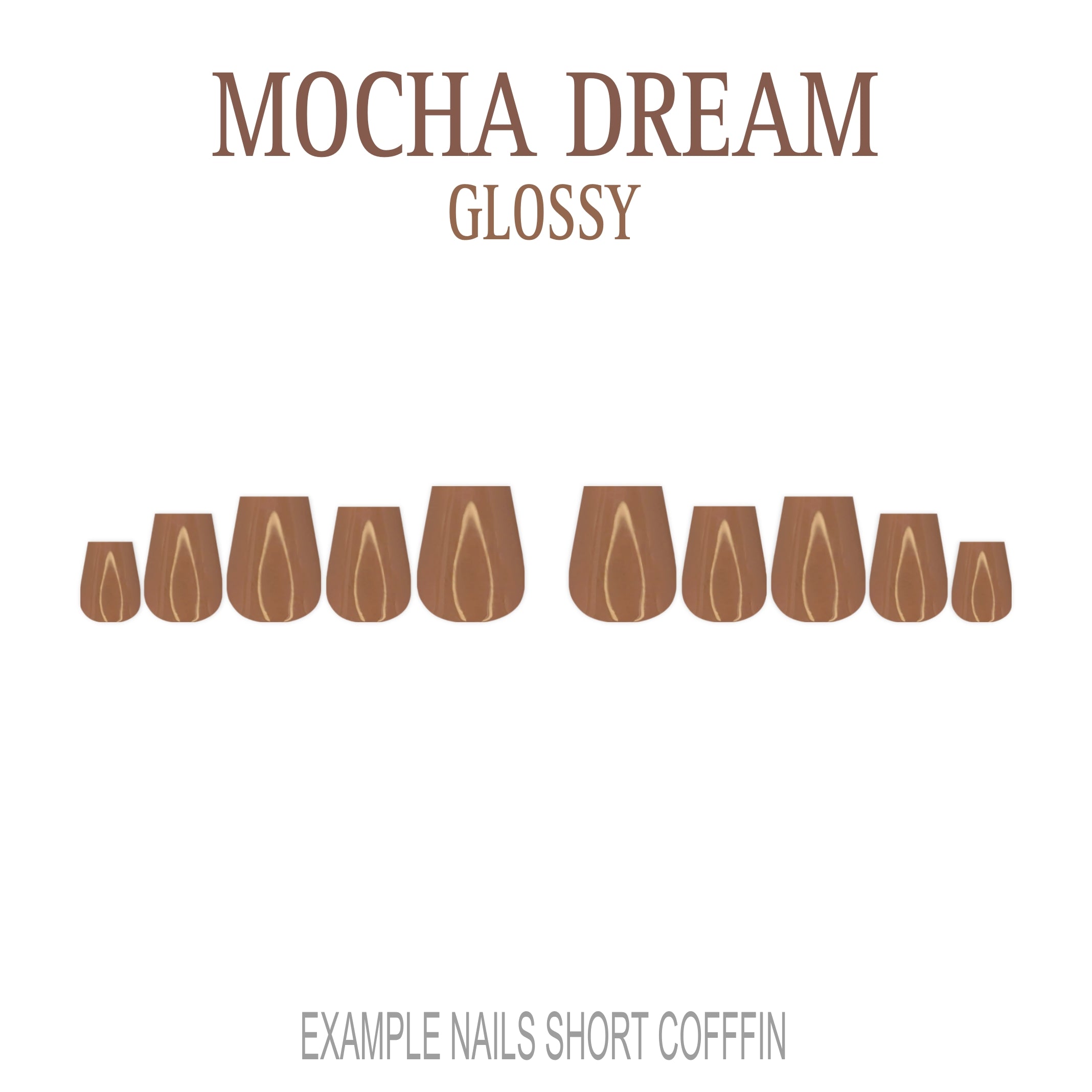 Mocha Dream mocha brown press-on nails