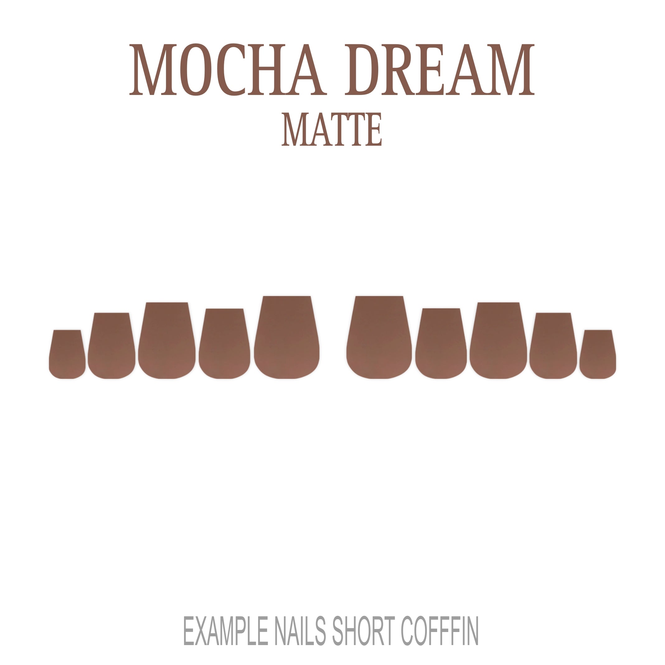 Mocha Dream mocha brown press-on nails