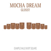 Mocha Dream mocha brown press-on nails