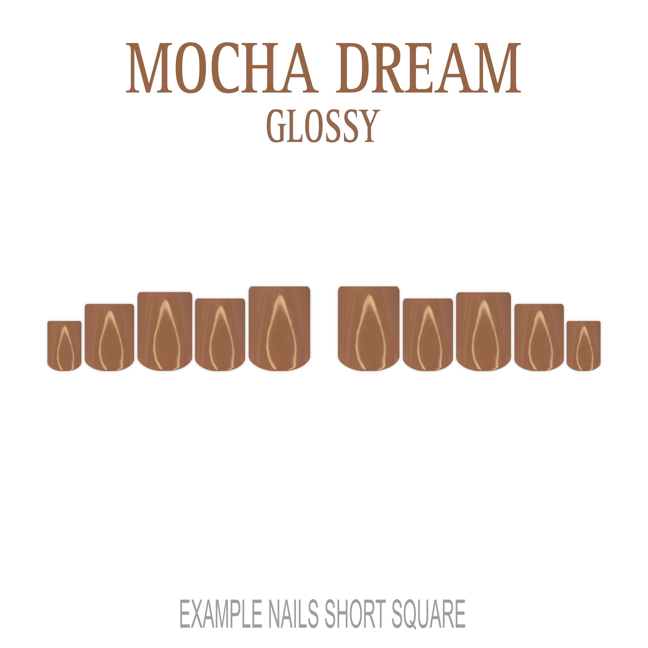 Mocha Dream mocha brown press-on nails