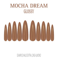Mocha Dream mocha brown press-on nails