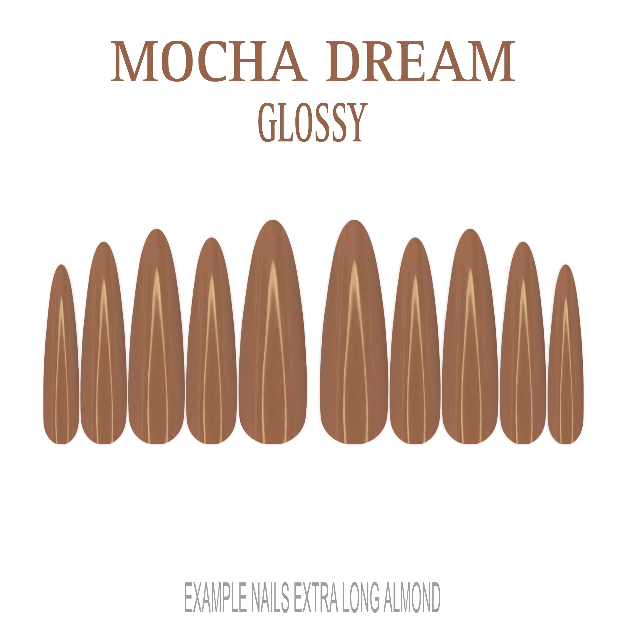 Mocha Dream mocha brown press-on nails