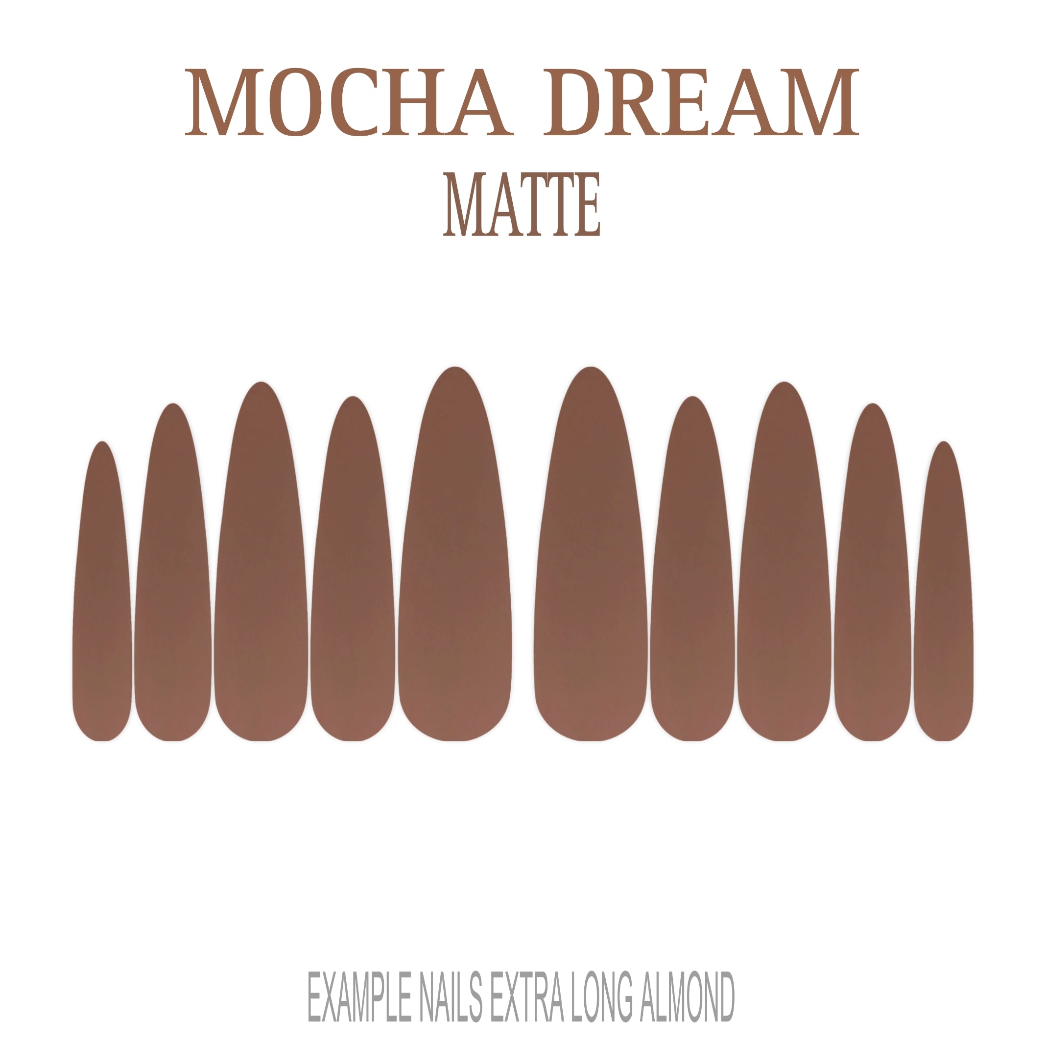 Mocha Dream mocha brown press-on nails