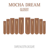Mocha Dream mocha brown press-on nails