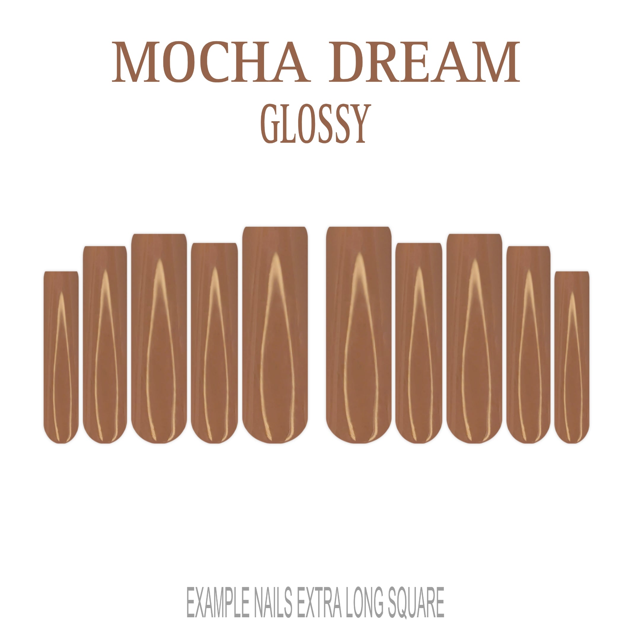 Mocha Dream mocha brown press-on nails