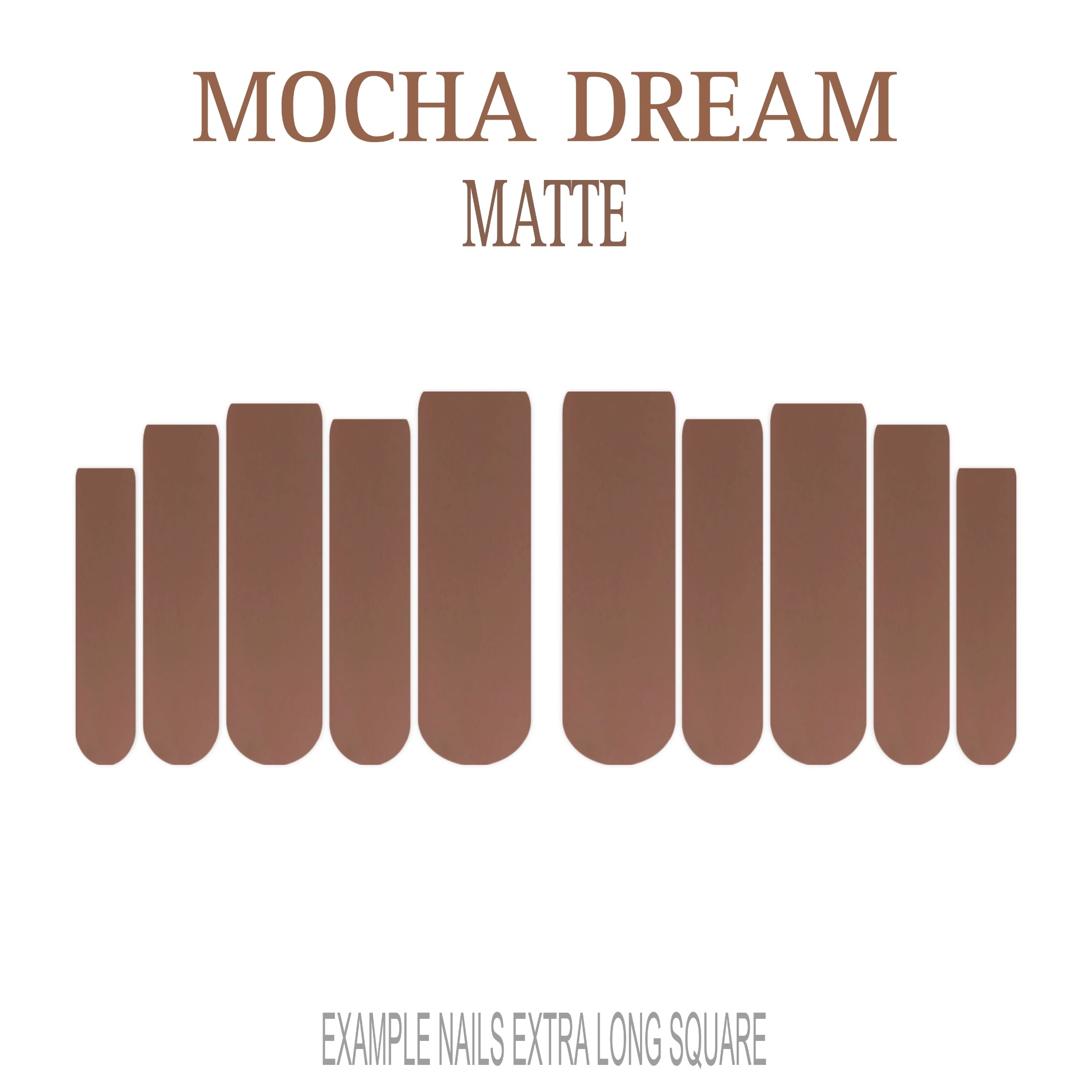 Mocha Dream mocha brown press-on nails