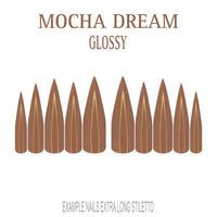 Mocha Dream mocha brown press-on nails