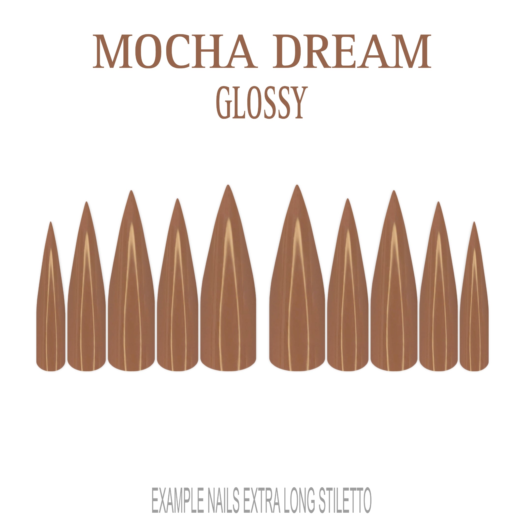 Mocha Dream mocha brown press-on nails