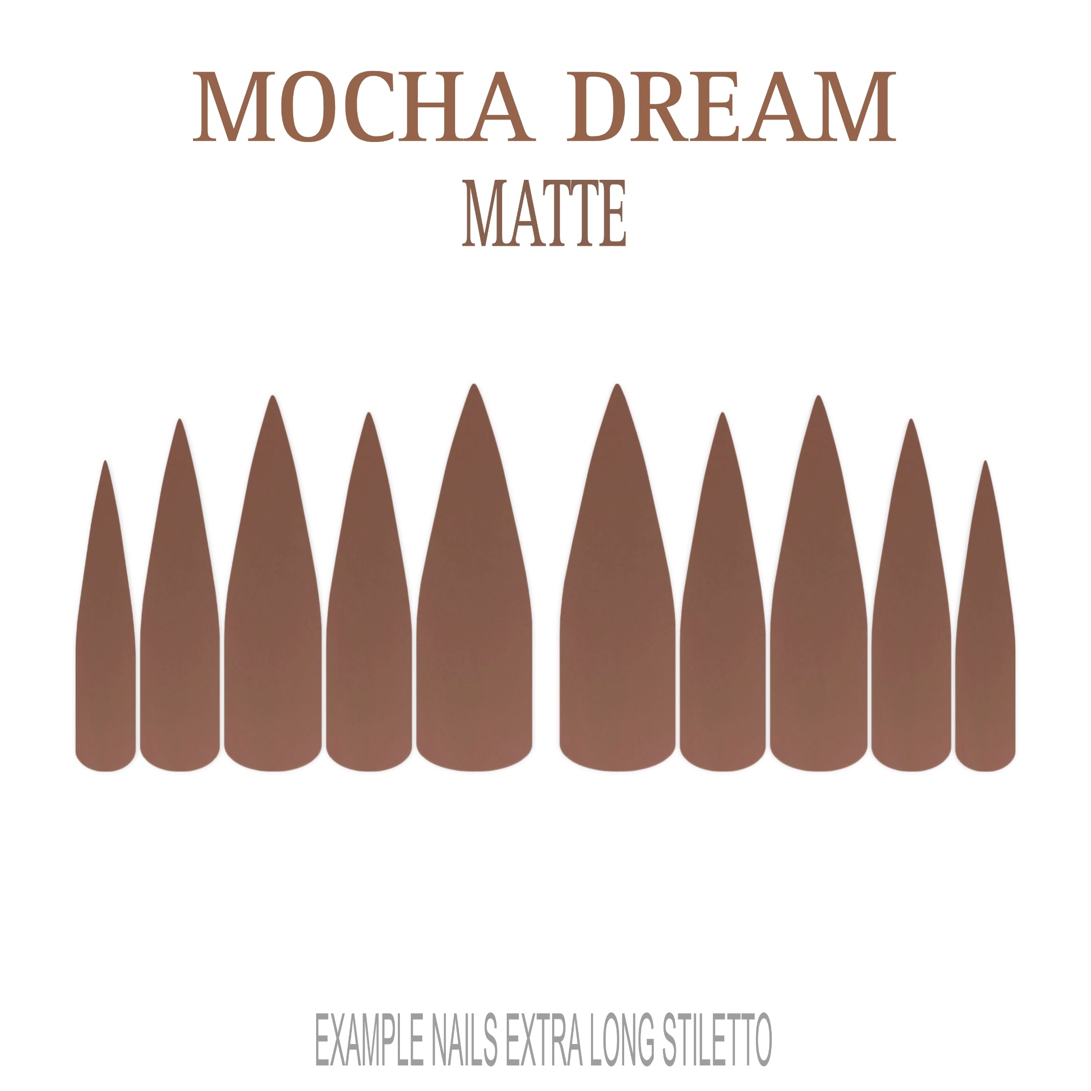 Mocha Dream mocha brown press-on nails