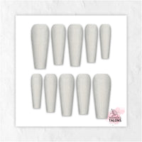Moondust silver shimmer press-on nails