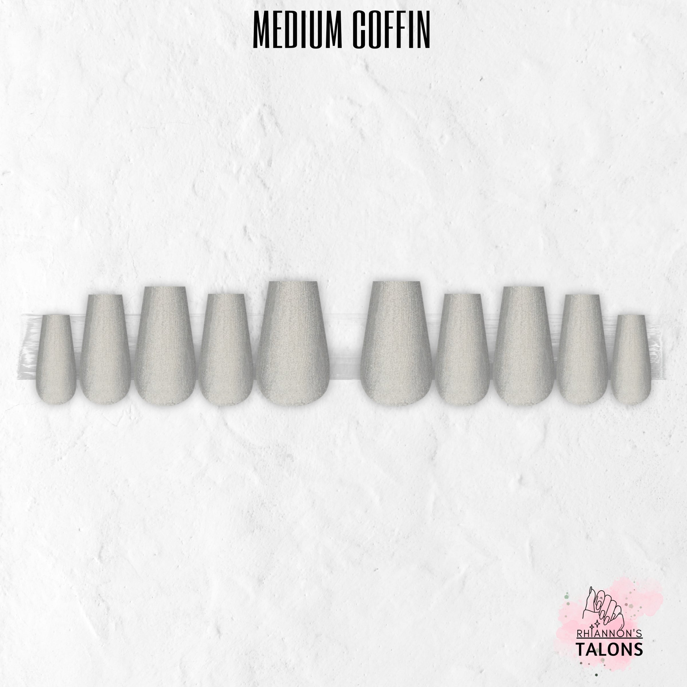 Moondust silver shimmer press-on nails