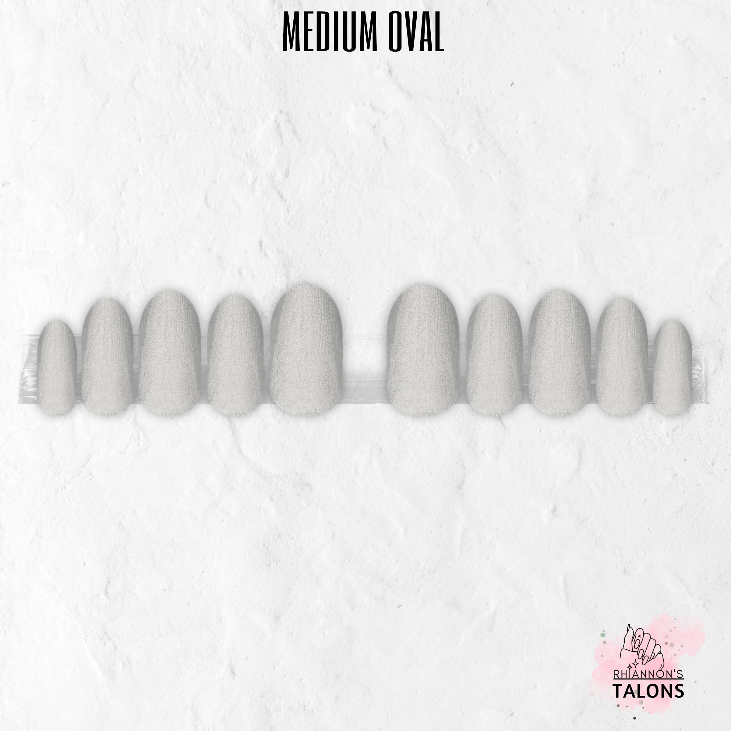 Moondust silver shimmer press-on nails