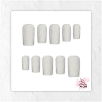 Moondust silver shimmer press-on nails