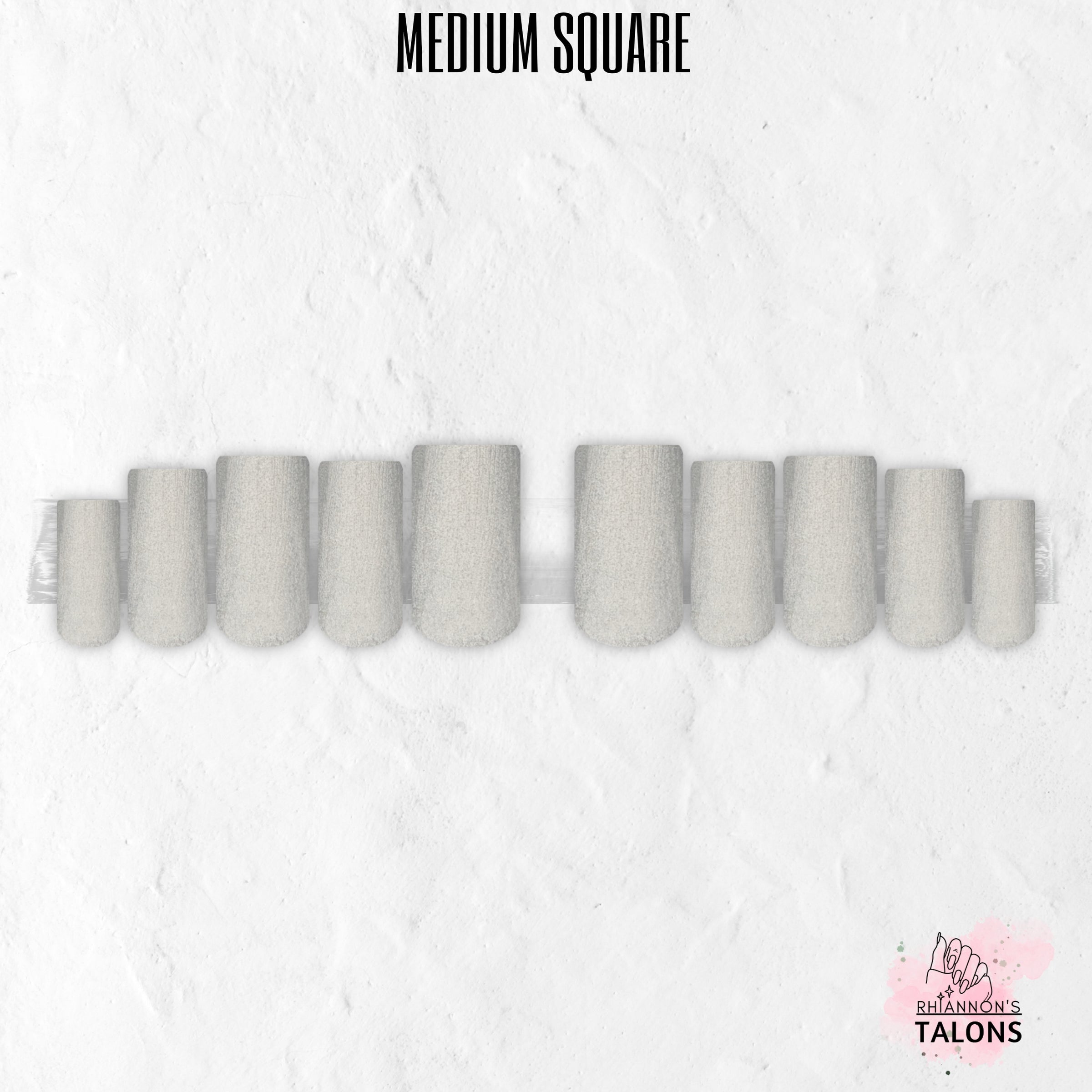 Moondust silver shimmer press-on nails