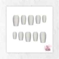 Moondust silver shimmer press-on nails