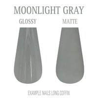 Moonlight Gray cool grey press-on nails