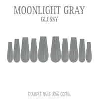 Moonlight Gray cool grey press-on nails