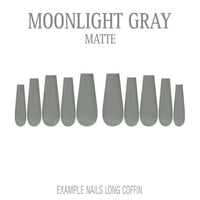 Moonlight Gray cool grey press-on nails