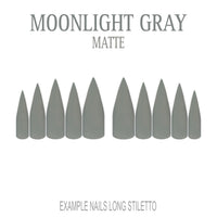 Moonlight Gray cool grey press-on nails
